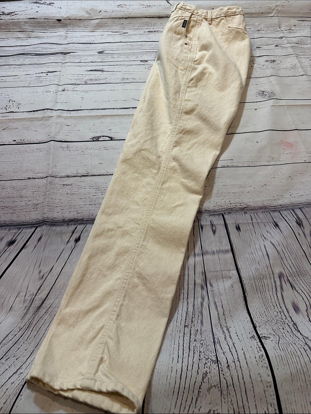 Vintage Rockies Women's Cream Denim Jeans for Tall